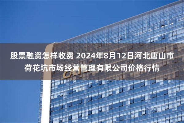 股票融资怎样收费 2024年8月12日河北唐山市荷花坑市场经营管理有限公司价格行情