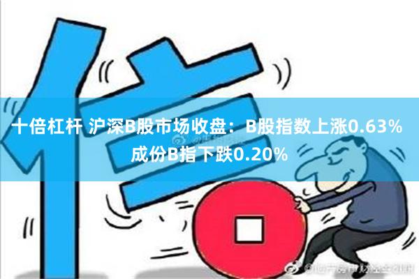 十倍杠杆 沪深B股市场收盘：B股指数上涨0.63% 成份B指下跌0.20%