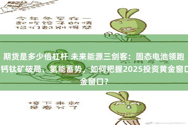 期货是多少倍杠杆 未来能源三剑客：固态电池领跑、钙钛矿破局、氢能蓄势，如何把握2025投资黄金窗口？