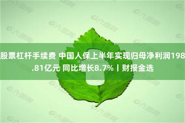 股票杠杆手续费 中国人保上半年实现归母净利润198.81亿元 同比增长8.7%丨财报金选